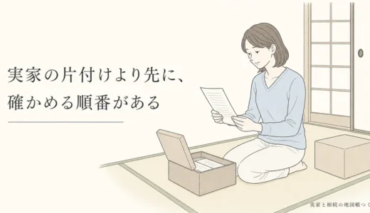 実家の問題に取りかかる順序｜最初に確認する項目と片付けより先に決める判断