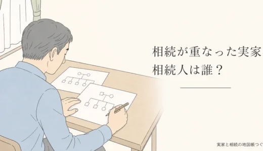 相続が重なって相続人が増えた実家の整理｜死亡の順序で図を描き相談先を決める