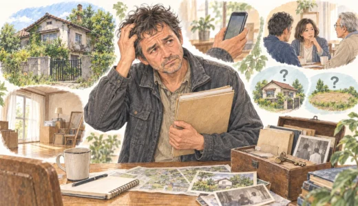 親が住んでいないか、様子が分からない、名義も分からない実家。まず家の様子と名義人を確かめる段階